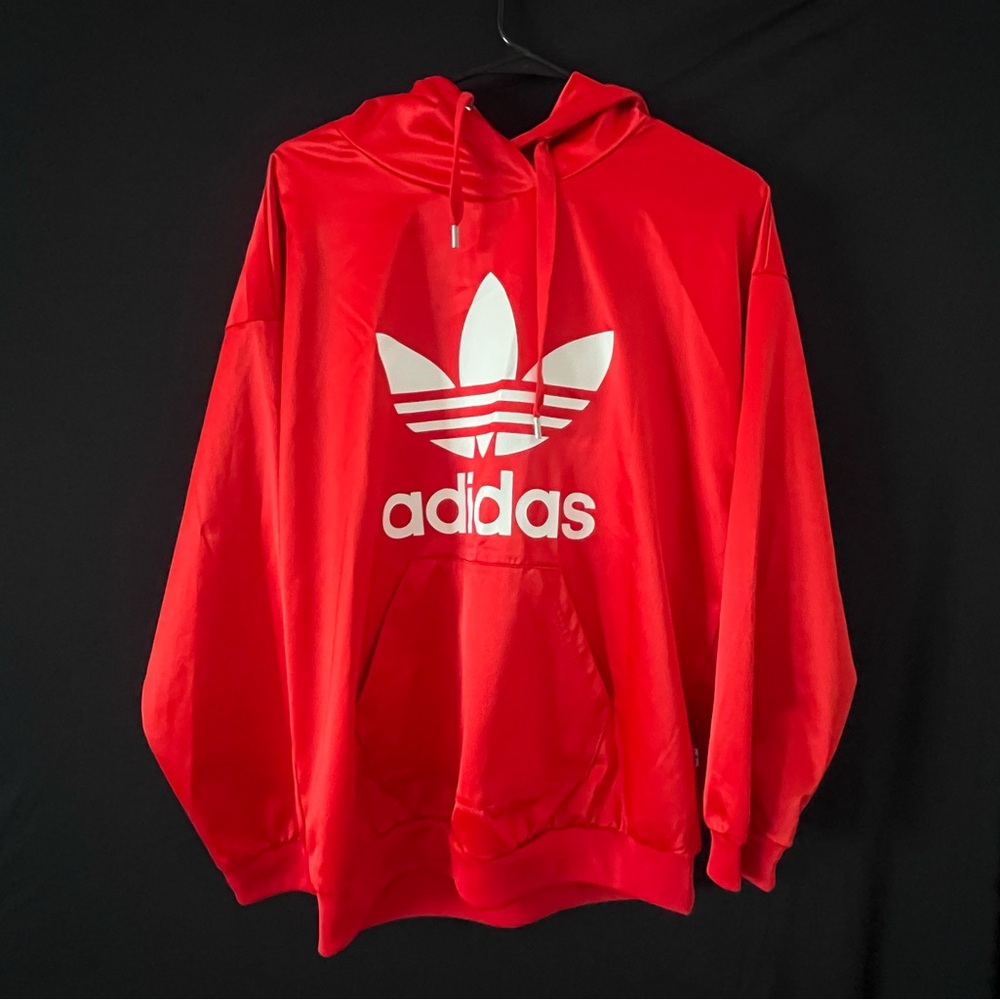 Adidas Red Hoodie with White Logo